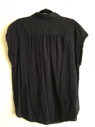 Blusa negra de algodón HM