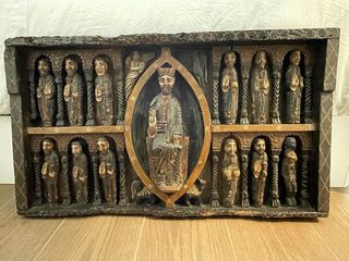 Retablo frontal de altar Apostolado romanico. Reproduccion antiguo de gran calidad y belleza