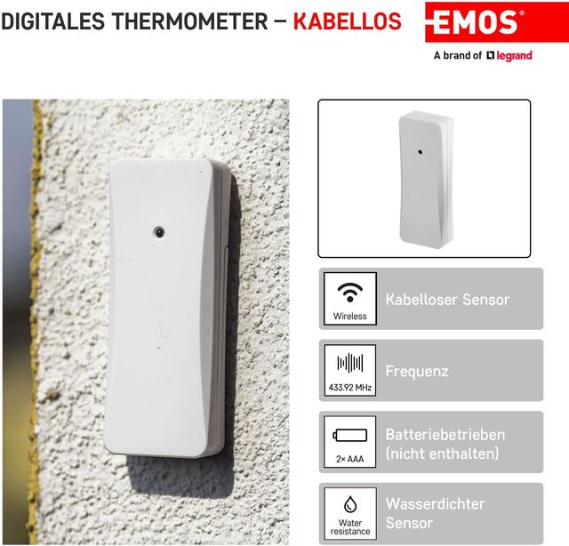 Termometro digitale EMOS con sensore esterno