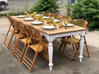 MESA DE MADERA CON CAJÓN RÚSTICA