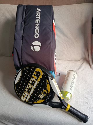PALA DE PADEL 38 mm CON PALETERO ARTENGO, BOTE DE