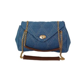 Bolso para Mujer Moda Denim Jeans Herraje dorado