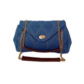 Bolso para Mujer Moda Denim Jeans Herraje dorado