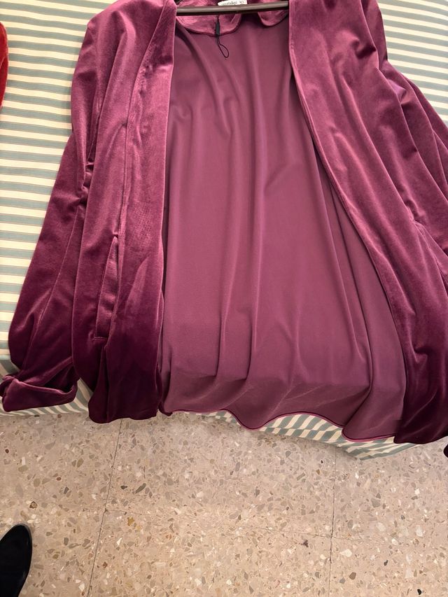 Chaqueta larga terciopelo