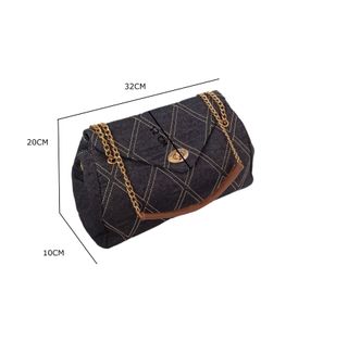 Bolso de Hombro para Mujer Moda Denim Vaquero Azul