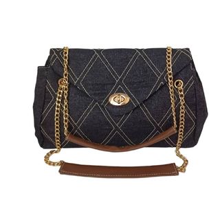 Bolso de Hombro para Mujer Moda Denim Vaquero Azul
