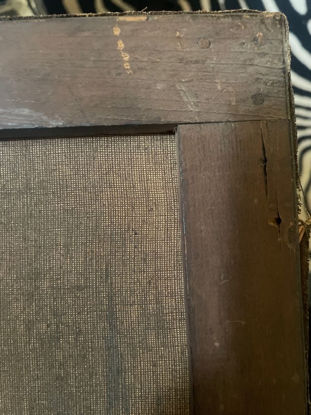 Oleo antiguo sobre lienzo firmado ULTIMA SEMANA