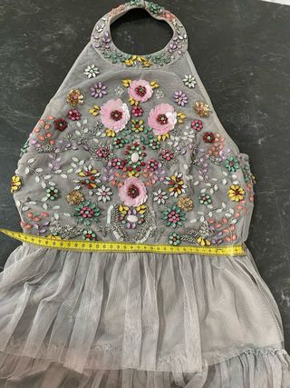 Vestido fiesta cuello halter 