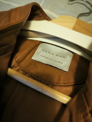 Chaqueta Cuero Zara
