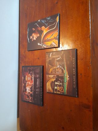 3 foto music legends su legno