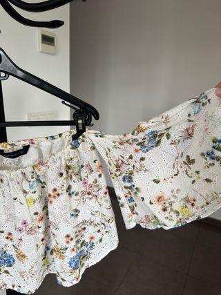 Top OffShoulder Zara Floral  Romántico fresc