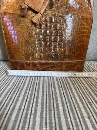 Borsa artigianale vero coccodrillo