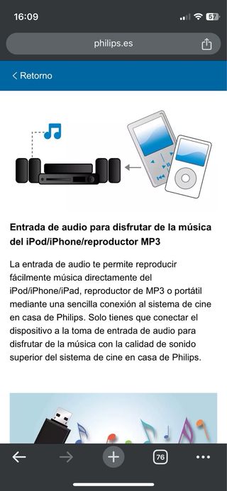 Altavoz sonido home cinema