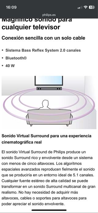 Altavoz sonido home cinema