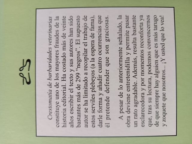Crestomatía de barbaridades veterinarias o Eso no está en mis apuntes (De parte de) (Spanish Edition)