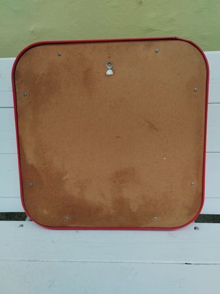 Specchio anni 70, rosso modernariato
