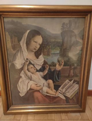 Cuadro religioso Virgen con Niño Jesús 