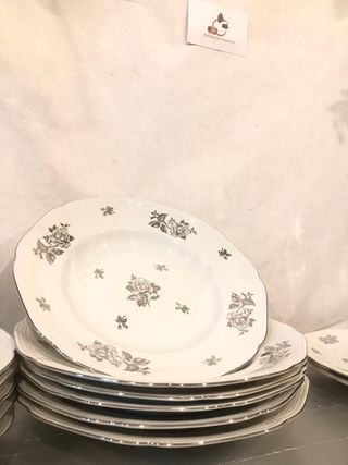 Piatti ceramica tedesco bianco elegante vintage cu