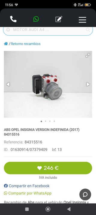 Bomba ABS Opel insignia