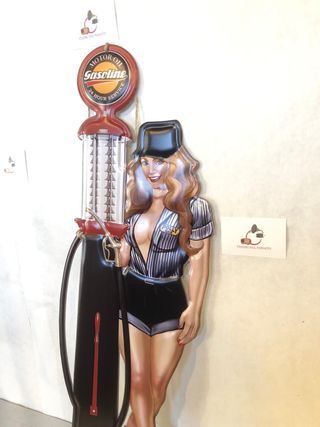 Tabella benzinaio latta vintage arredo casa design