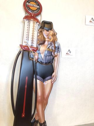 Tabella benzinaio latta vintage arredo casa design