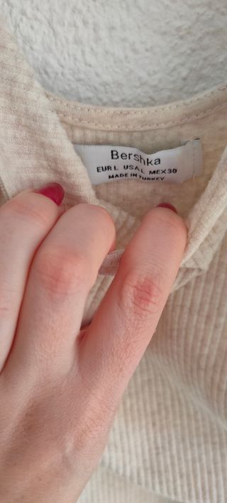 Vestido crudo hueso canalé tubo