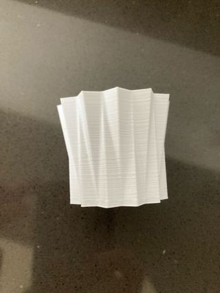 Vasetto decorativo bianco stella stampato in 3d