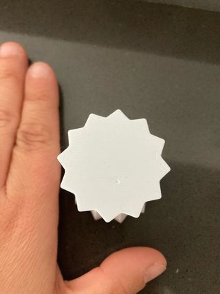 Vasetto decorativo bianco stella stampato in 3d