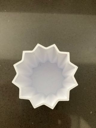 Vasetto decorativo bianco stella stampato in 3d