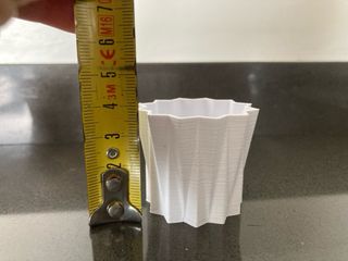 Vasetto decorativo bianco stella stampato in 3d