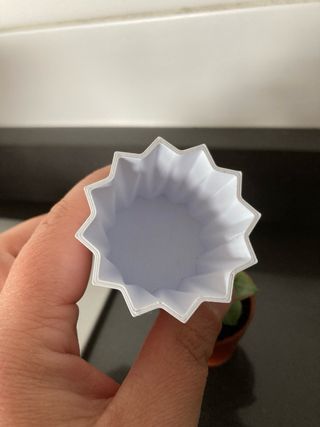 Vasetto decorativo bianco stella stampato in 3d