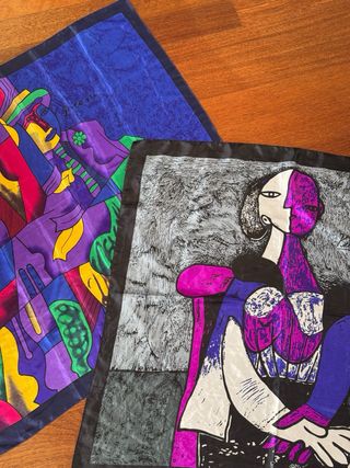 Lote Dos pañuelos vintage Picasso