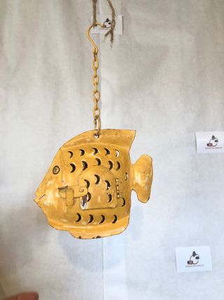 Candela giallo 25CM pesce appendere portacandela a