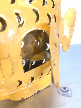 Candela giallo 25CM pesce appendere portacandela a