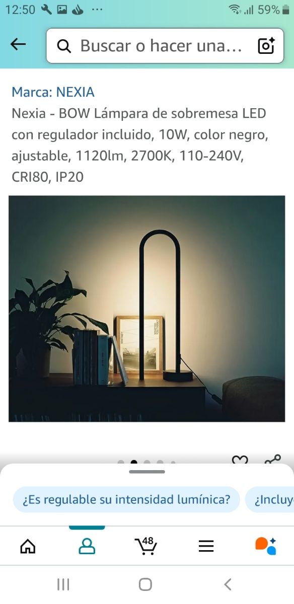 LAMPARA SOBREMESA MODERNA