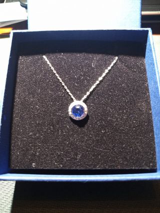 Collana Swarovski taglio tondo cristallo blu