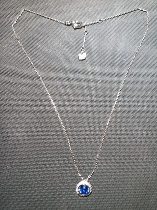 Collana Swarovski taglio tondo cristallo blu