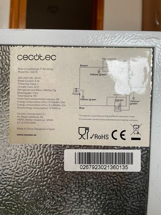 Mini nevera Cecotec