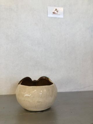 Gufo ceramica casa home azzurro giallo decorativo 