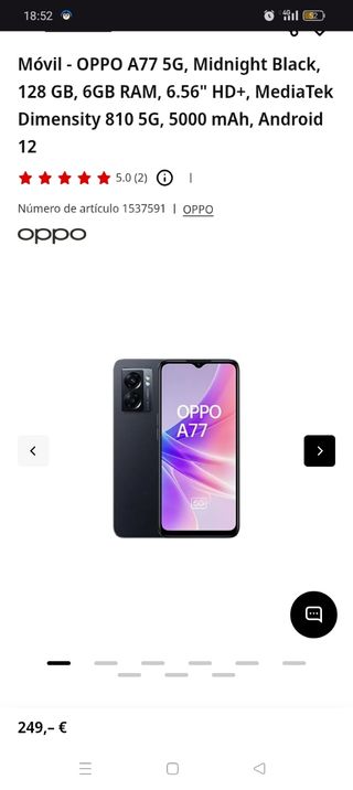 SOLO OGGI!!! OPPO A77 5G CON CUSTODIA 