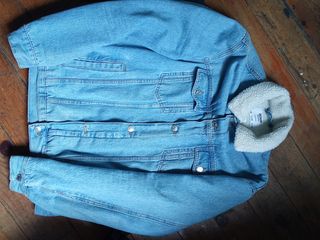 Chaqueta borrego tejana clara