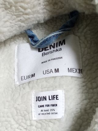 Chaqueta borrego tejana clara