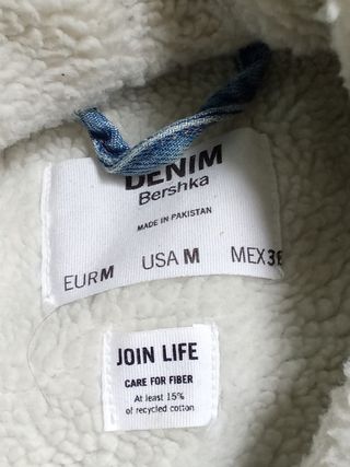 Chaqueta borrego tejana clara