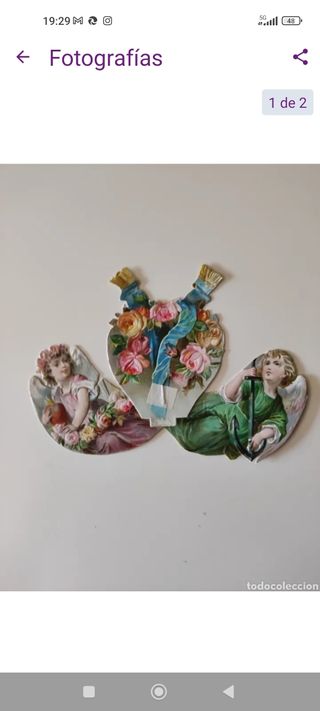 Antiguo cromo troquelado móvil