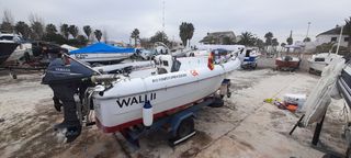 Barco Estable 400, 2 motores 4 tiempos y remolque.