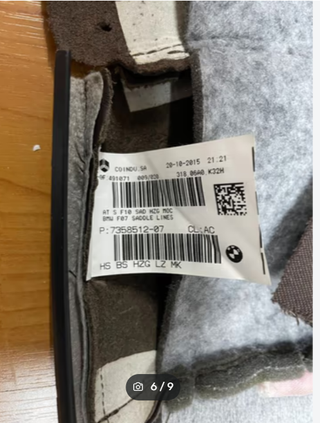 BMW F11 tapicería y  asientos traseros/cabezales