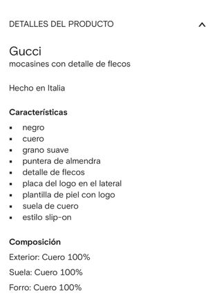 Mocasines Gucci con flecos 