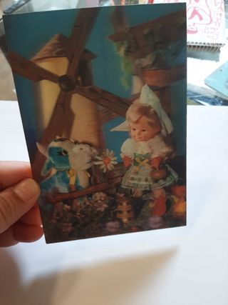 Postal holografica chatuca de famosa