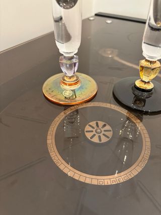 Coppia bicchieri flûte vintage cristallo al piombo