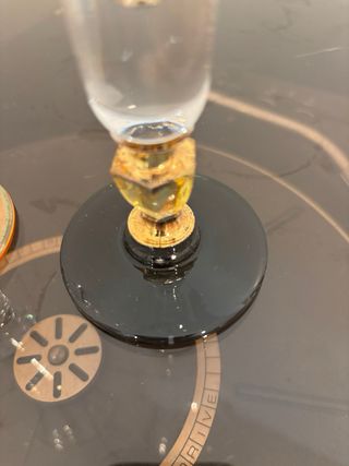 Coppia bicchieri flûte vintage cristallo al piombo